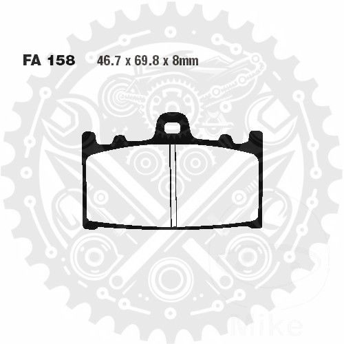 EPFA158HH EBC Brake Pads Sintered EPFA For Suzuki GSF 650 SUA 2007-2014 - Picture 1 of 7