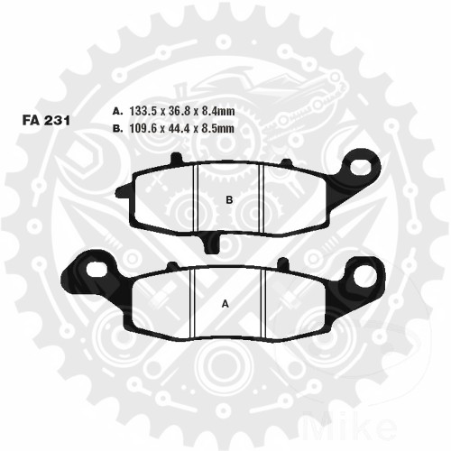 New EPFA231HH EBC Brake Pads Sintered EPFA For Kawasaki ER-6N 650 A 2005-2017