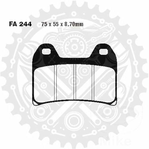 EBC Brake Pads Sintered EPFA Fits Ducati Monster 800 i.e. 2003-2004